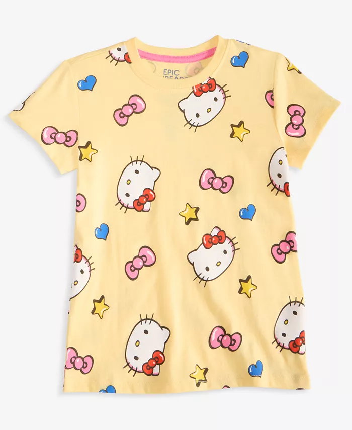 

Детская футболка с принтом Hello Kitty Epic Threads, желтый