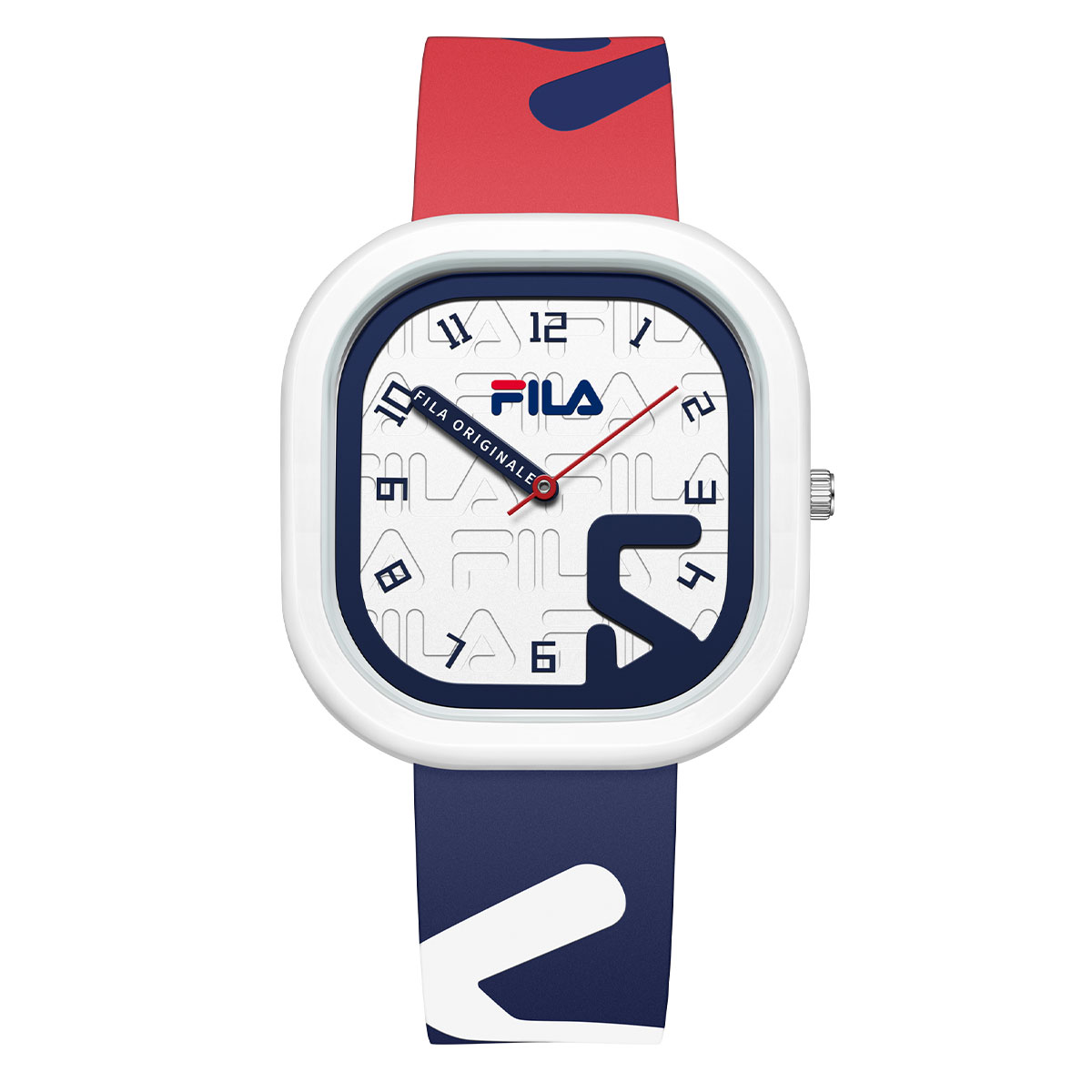 

FILA Часы Couple Watch Wrist Watch Quartz Movement Silicone Strap 41mm White Dial Unisex, 6550-001