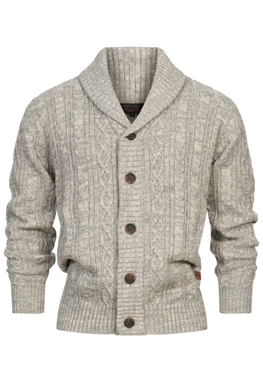 

Вязаный кардиган INDICODE JEANS Knit Cardigan Ilterly, светло-серый