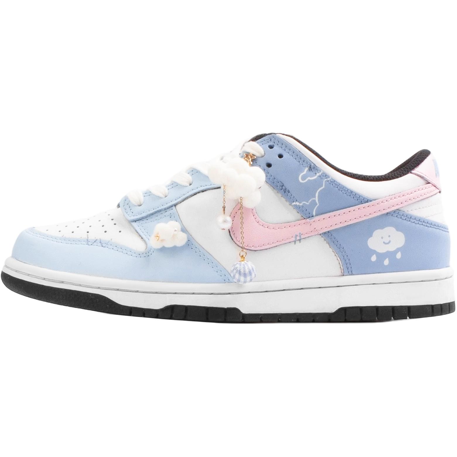 

Непромокаемые нескользящие легкие амортизирующие низкие детские скейтбординговые кроссовки для подростков Nike, синий