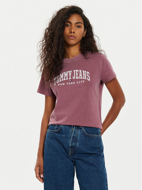 

Футболка стандартного кроя Tommy Jeans, фиолетовый