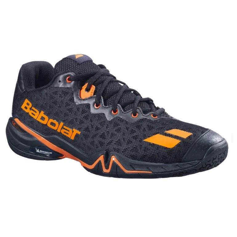 Мужские кроссовки для бадминтона «Shadow 4 Men» от Babolat, Black X Orange — фото 4