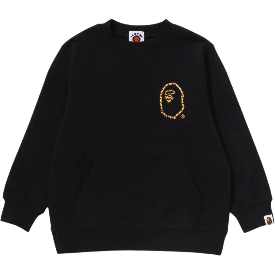 Детский свитшот Crew Neck Moderate A BATHING APE, черный