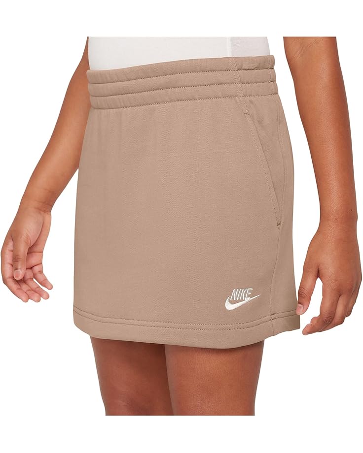 Юбка Nike Kids Sportswear Club French Terry Skirt, цвет Hemp/Hemp — фото 2