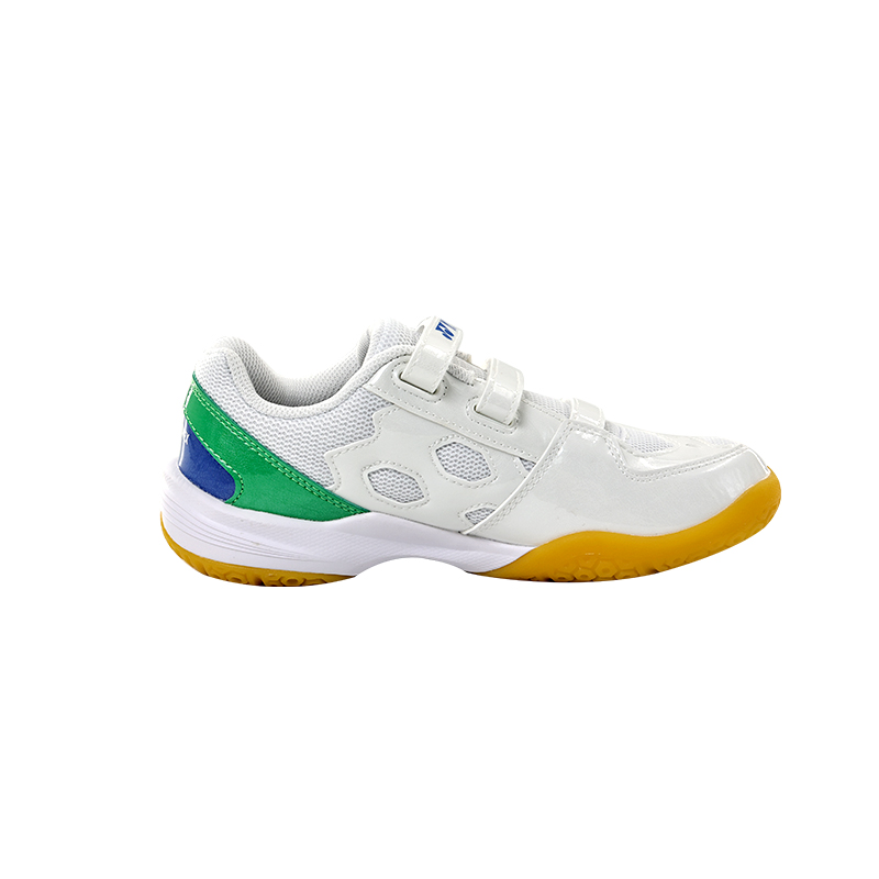 Yonex Детские низкие кроссовки для тренировок из искусственной кожи и текстиля, белые и зеленые — фото 3