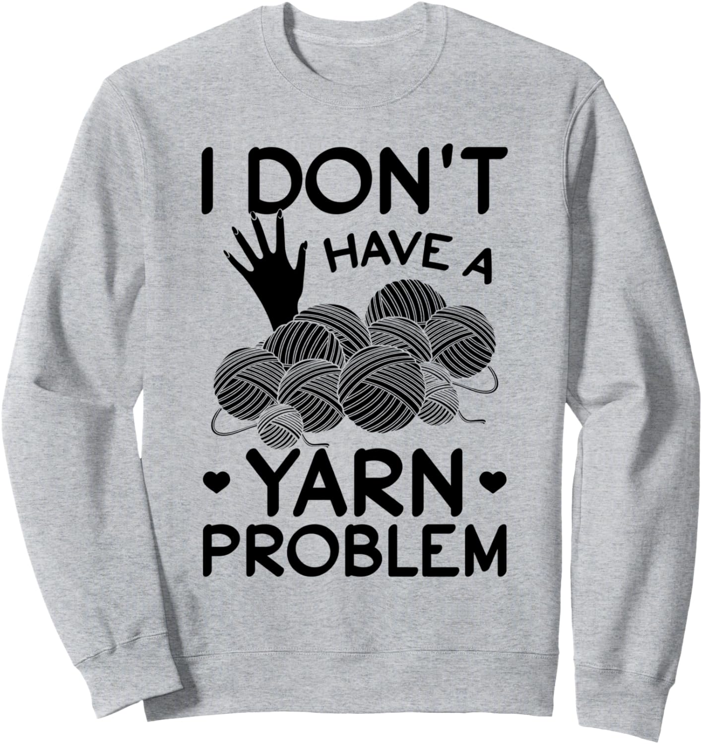 

Никаких проблем с пряжей - толстовка для любителей вязания крючком Funny Crocheting Crocheter Crochet Lover, серый