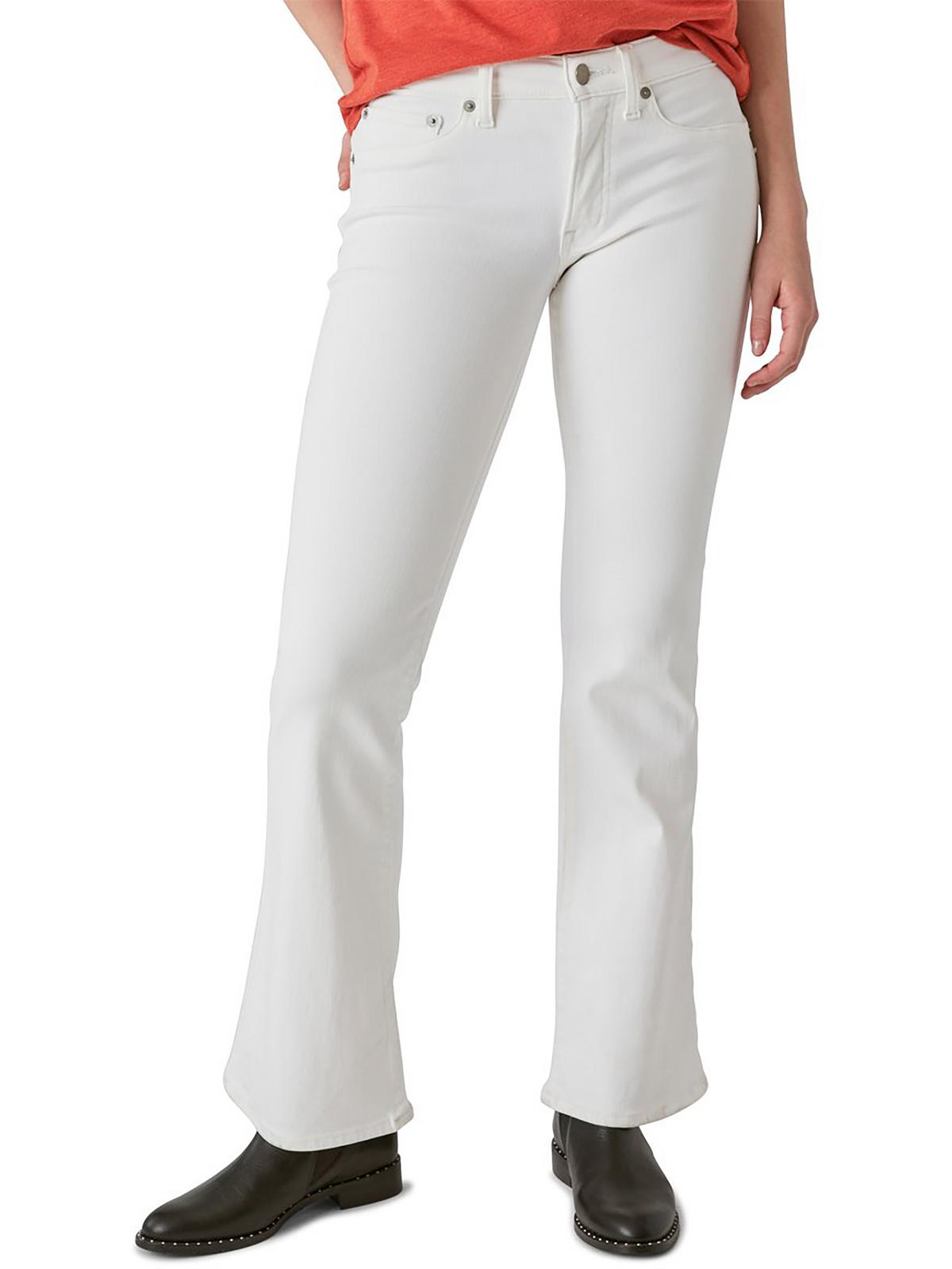 

Милые женские джинсы средней посадки стретч-клеш Lucky Brand, цвет bright white