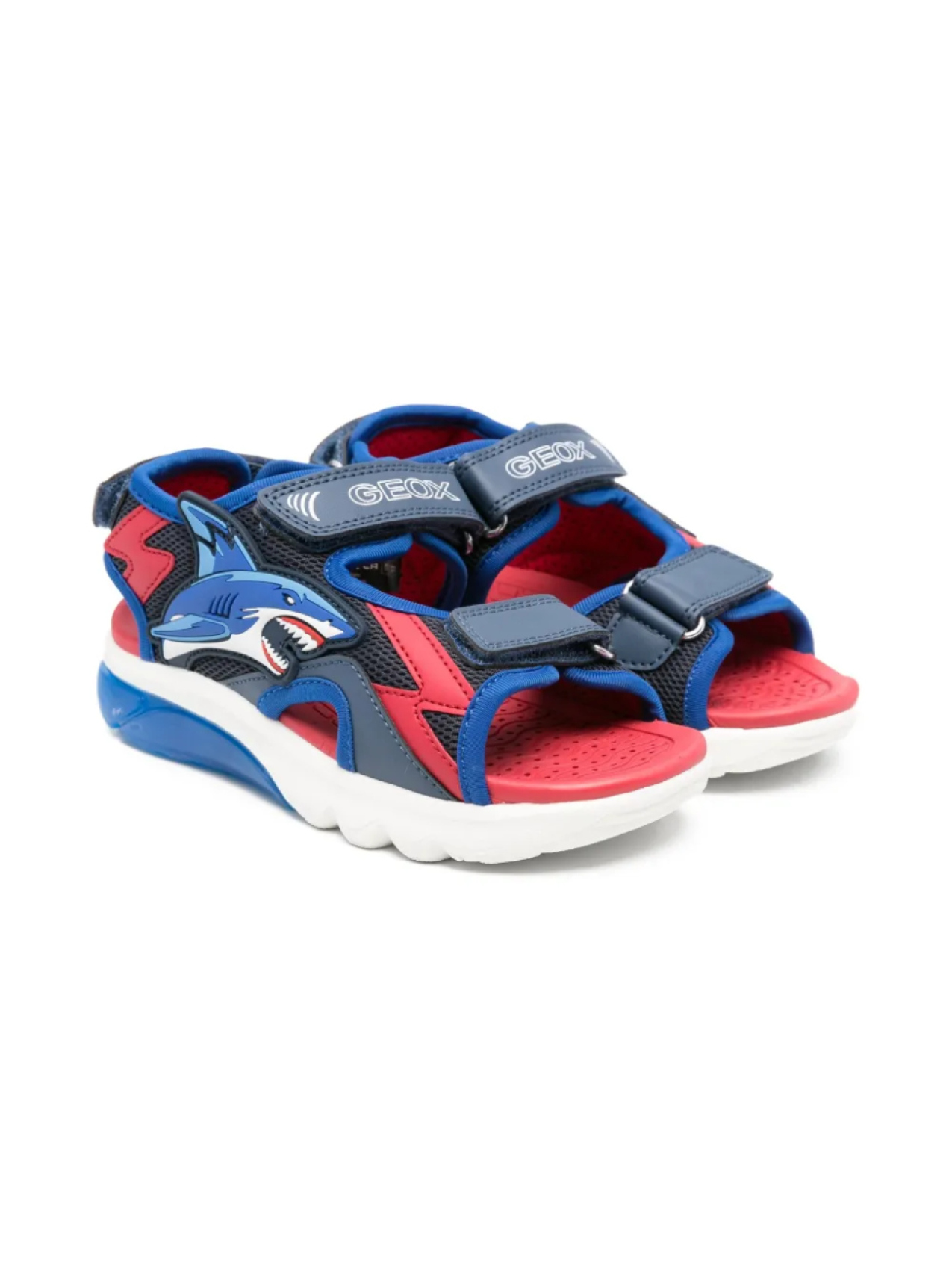 

Сандалии Geox Kids Ciberdron с акульими пятнами, синий