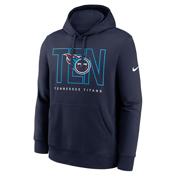 Мужской синий толстовка с капюшоном Tennessee Titans Busted Play Club Fleece Nike — фото 3