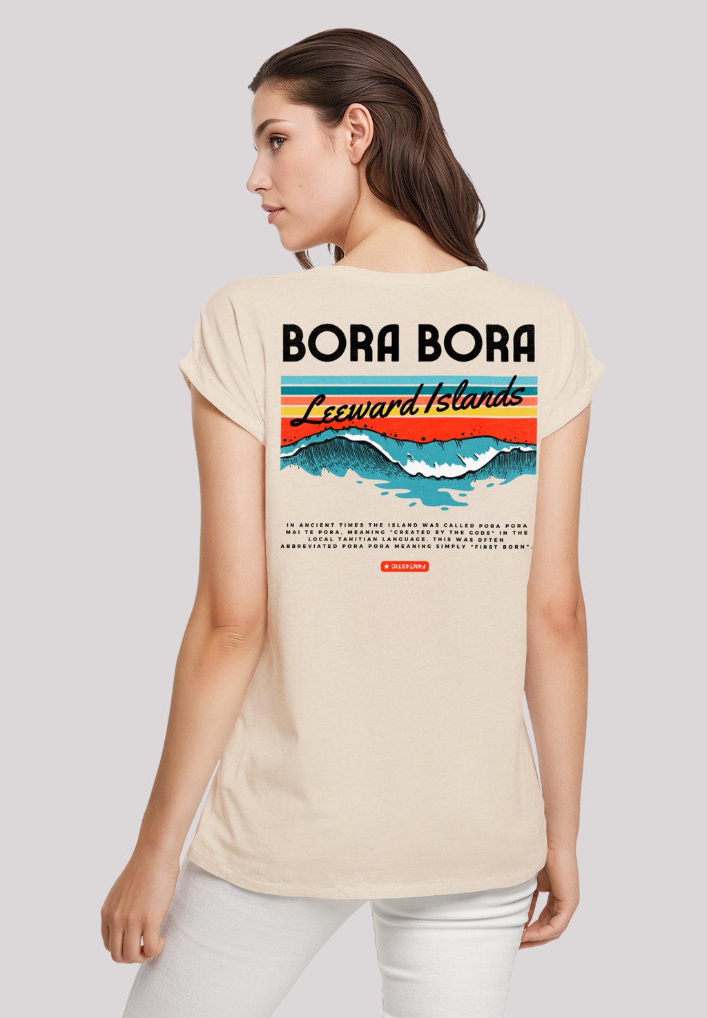 

Футболка с принтом BORA BORA LEEWARDS ISLAND F4NT4STIC, песочный