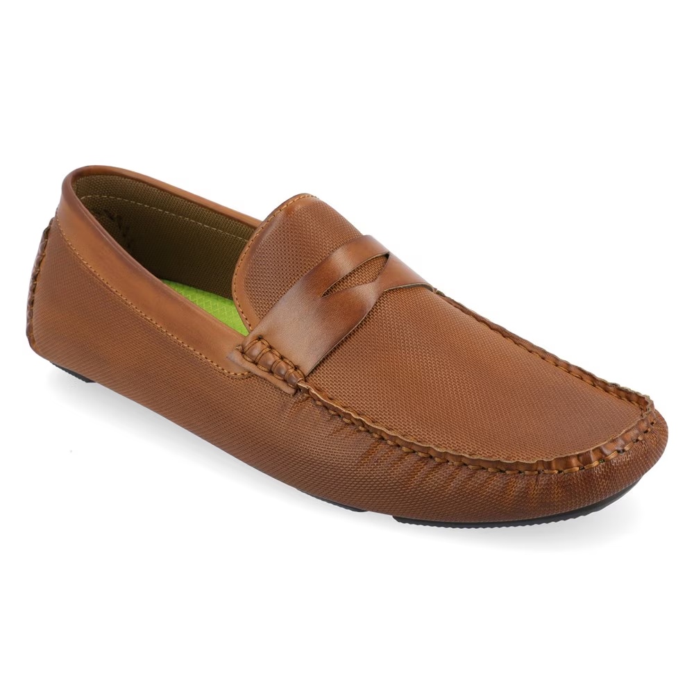 

Мокасины с мокрасинным носком Isaiah от Vance Co., cognac