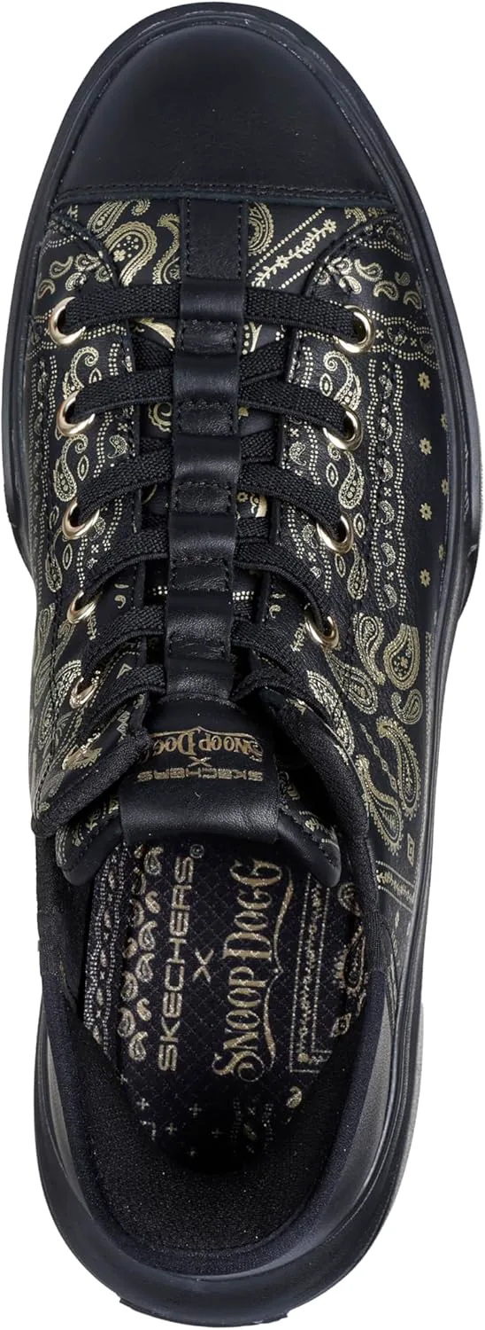 Мужские кроссовки Skechers Snoop Dogg: Snoop ONE-Double G Hands Free Slip-Ins, черный/золотой — фото 2