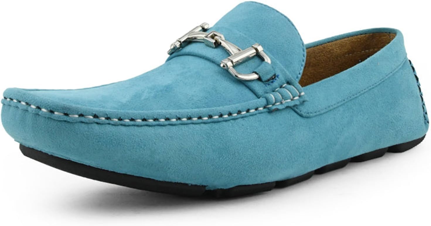 

Мужские повседневные слипоны Amali Walken, мокасины для вождения с серебряной пряжкой, доступны из мягкого микрофибры и искусственной кожи