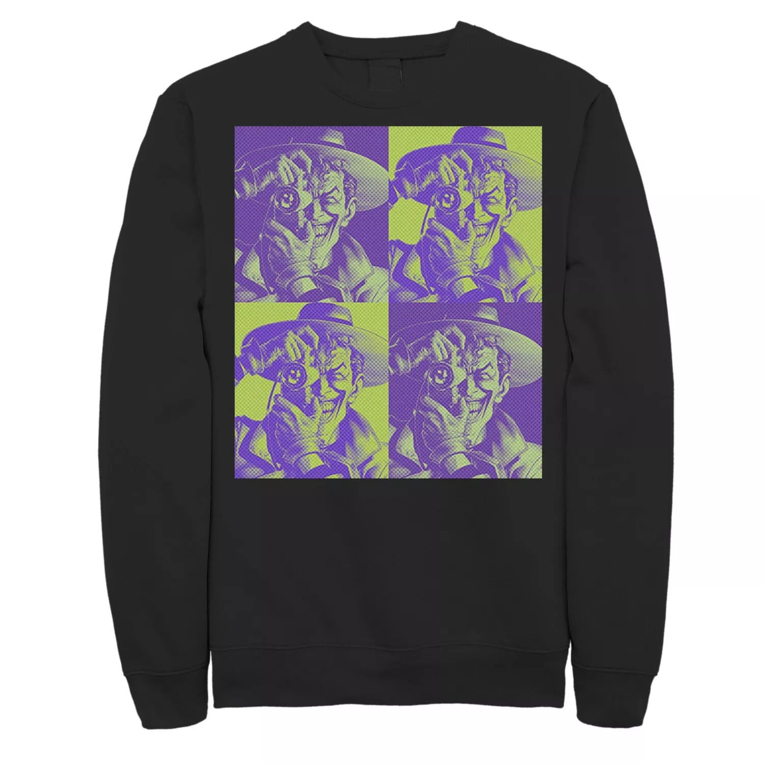 

Мужской свитшот DC Batman The Joker Halftone Popart DC Comics, черный