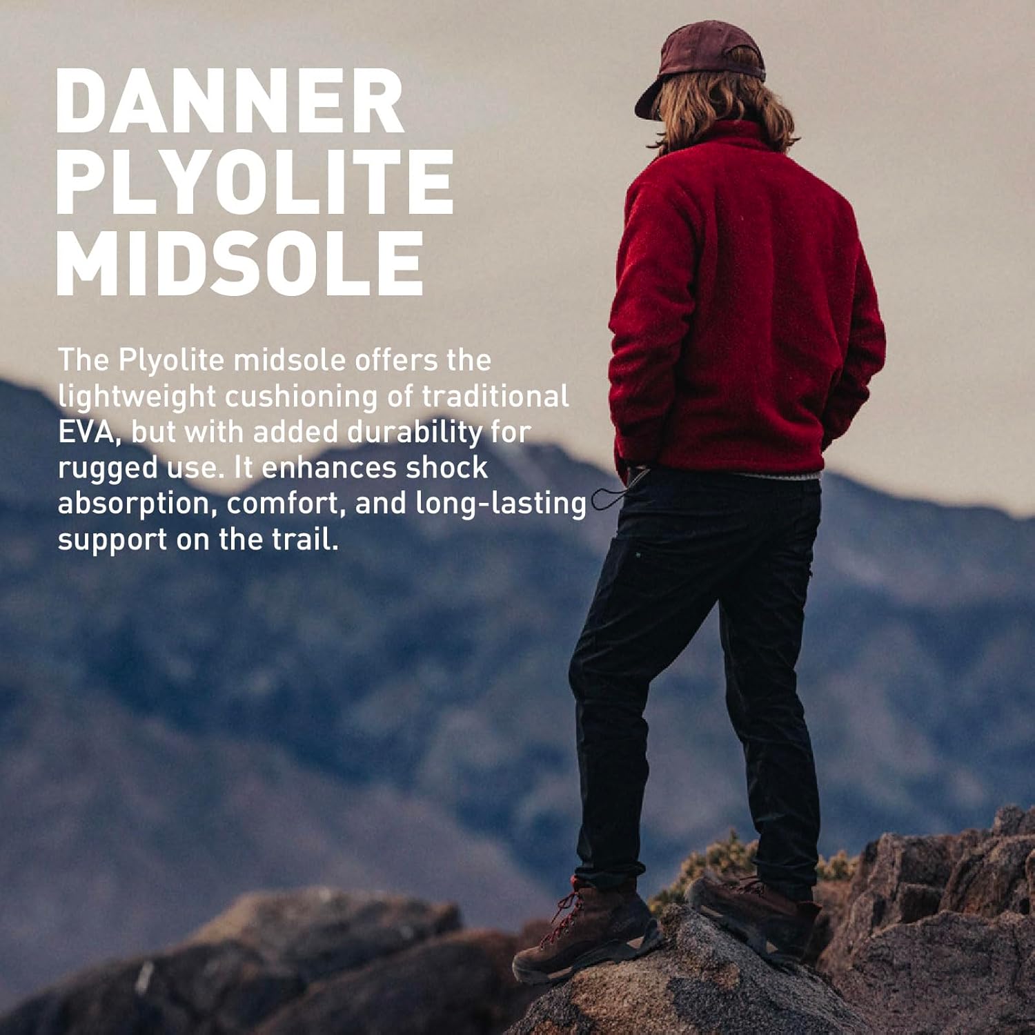 Мужские водонепроницаемые туристические ботинки Danner Panorama 6 с высоким верхом из мягкой замши, дышащей влагозащитой, удобной стелькой и подошвой с хорошим сцеплением, черный — фото 3