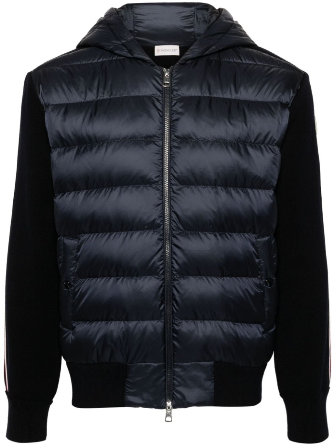 

Moncler пуховик с капюшоном, синий