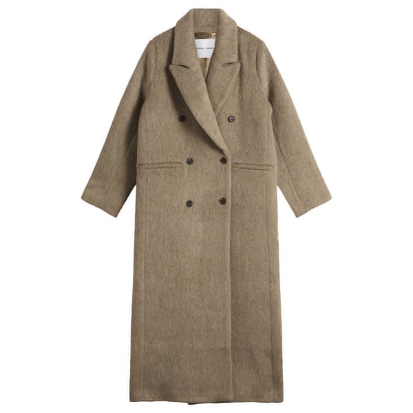 

Пальто из шерсти саджиллы Samsøe Samsøe, Pale Fossil Melane