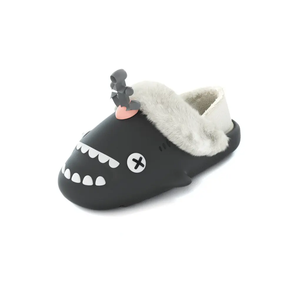 HelloSlippers Акульи зимние тапочки Sharkicks с закрытым носком и каблуком унисекс розовые, цвет Pink — фото 3