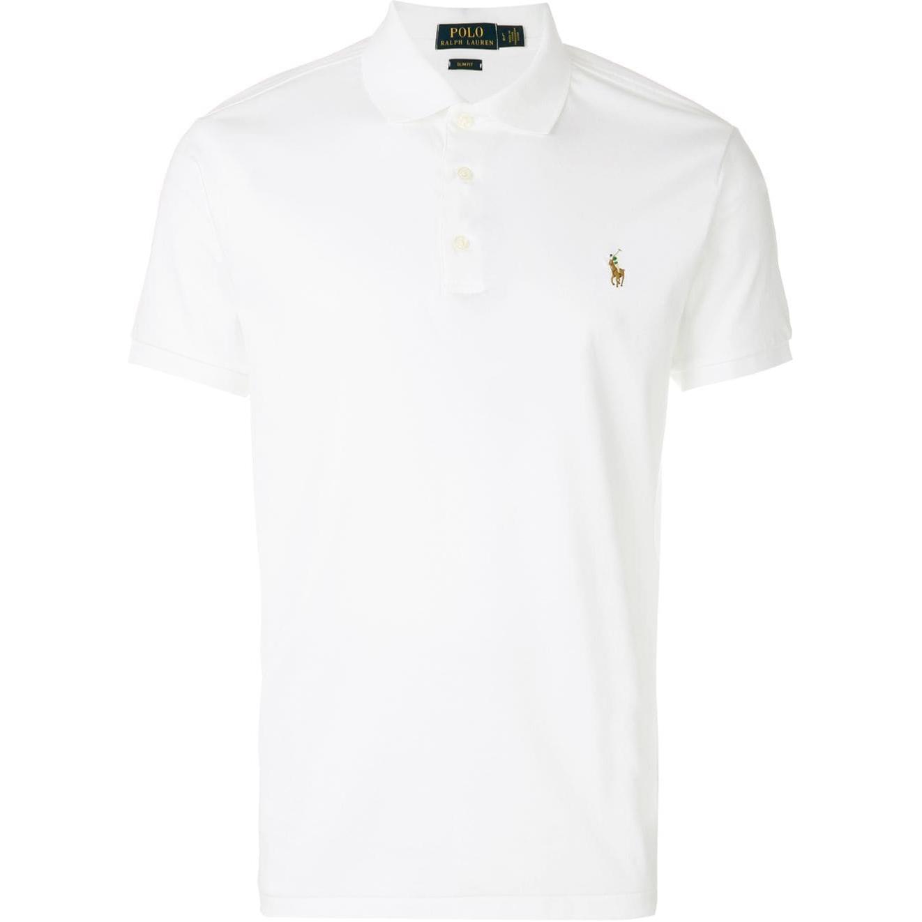 

Футболка поло с вышитым логотипом Polo Ralph Lauren, белая
