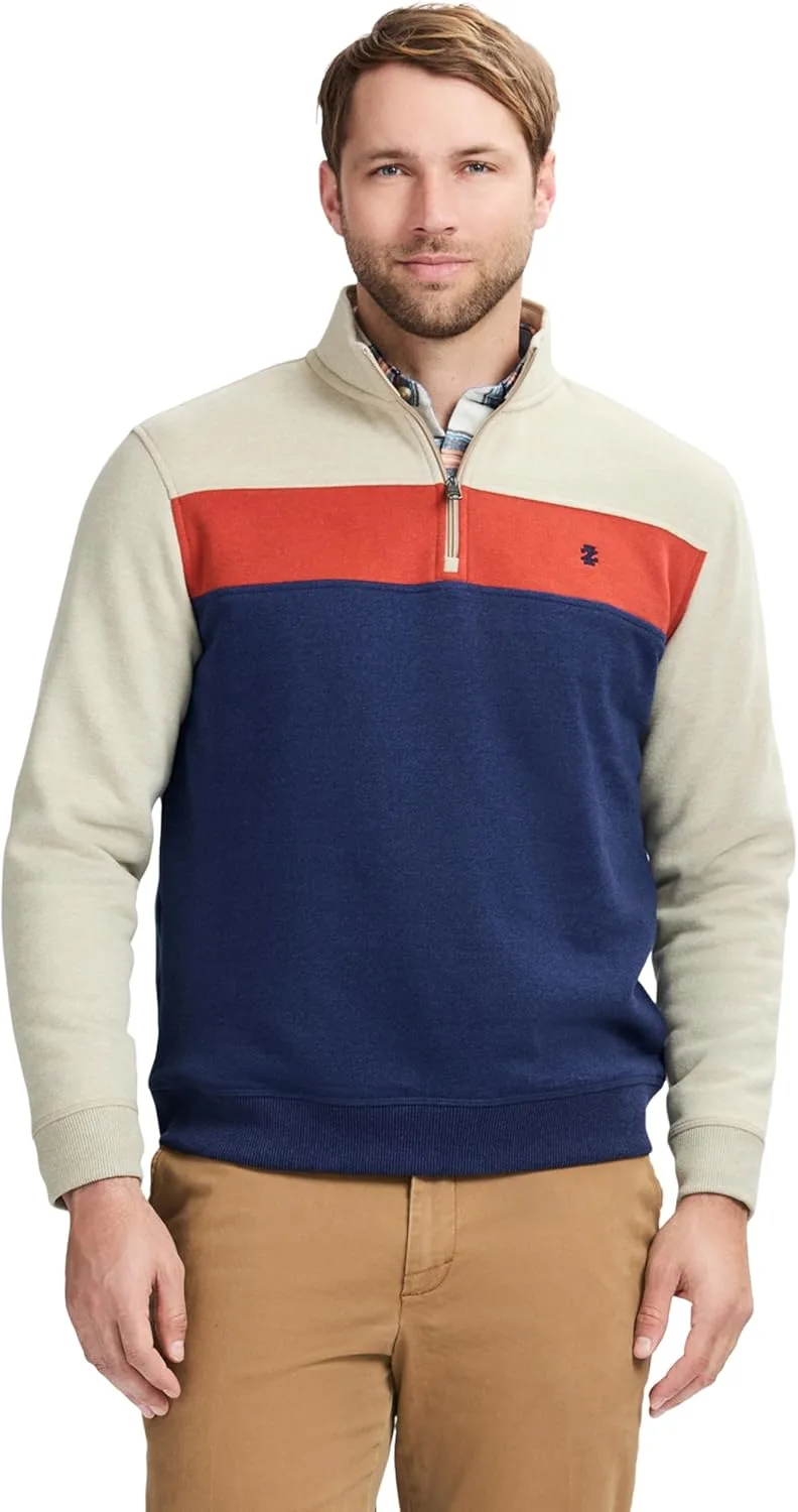 

IZOD мужская флисовая толстовка Quarter Zip