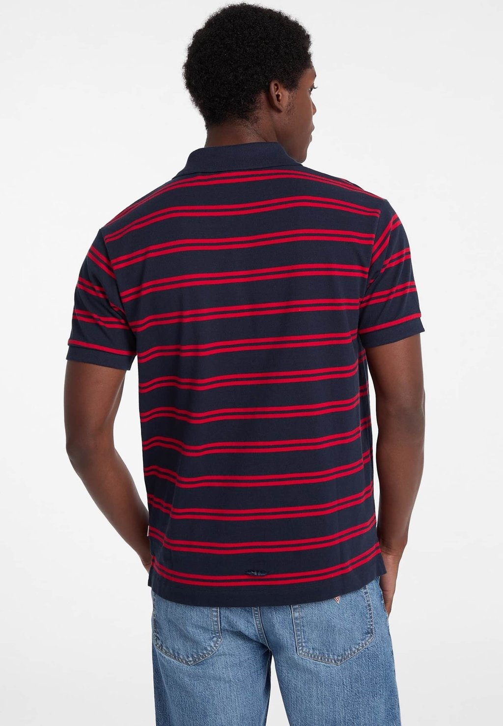 

Рубашка поло GESTREIFTES Guess Jeans, синий