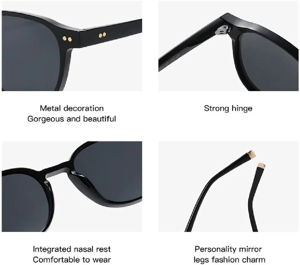 

Ретро квадратные женские поляризованные солнцезащитные очки с декоративными заклепками, мужские панк-очки для вождения, солнцезащитные очки UV400 HCTBDV, Leopard Grey