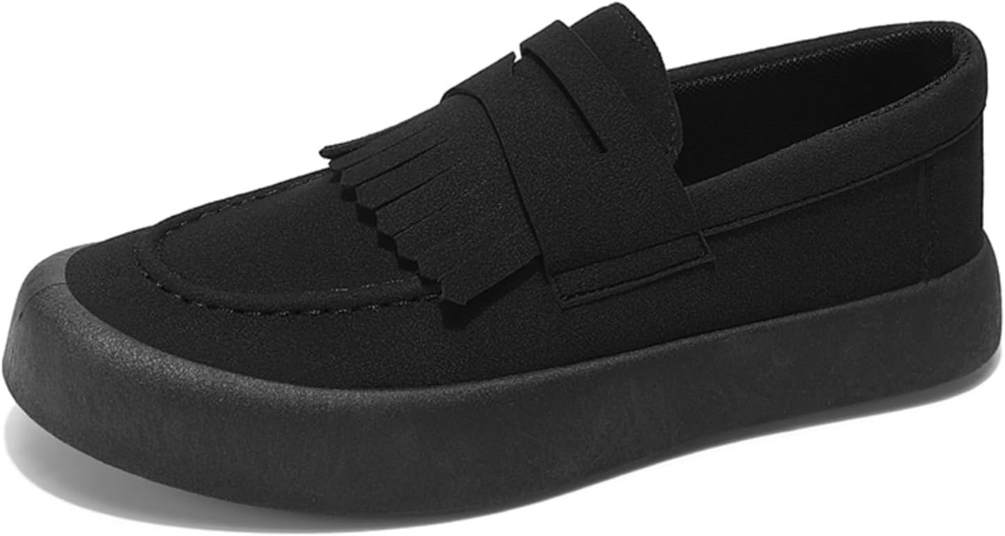 

Мужские модные лоферы: украшение кисточками, воплощение повседневной элегантности с присущим непринужденным шармом Aokisx, черный