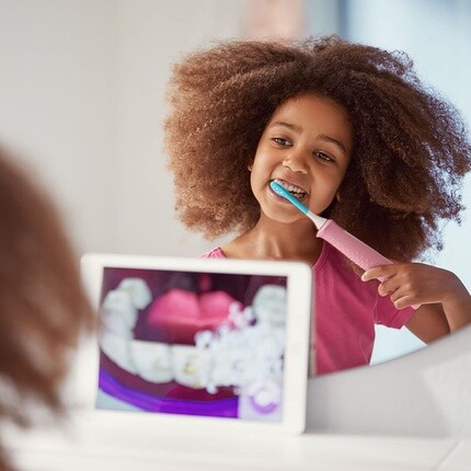 Электрическая зубная щетка Philips Sonicare For Kids, розовая — фото 3