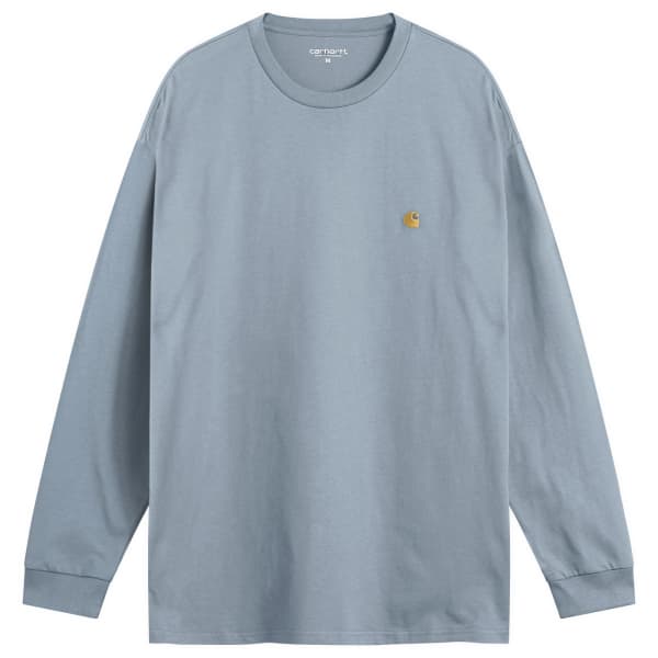 

Футболка с длинным рукавом для погони Carhartt Wip, cozy синий & золото