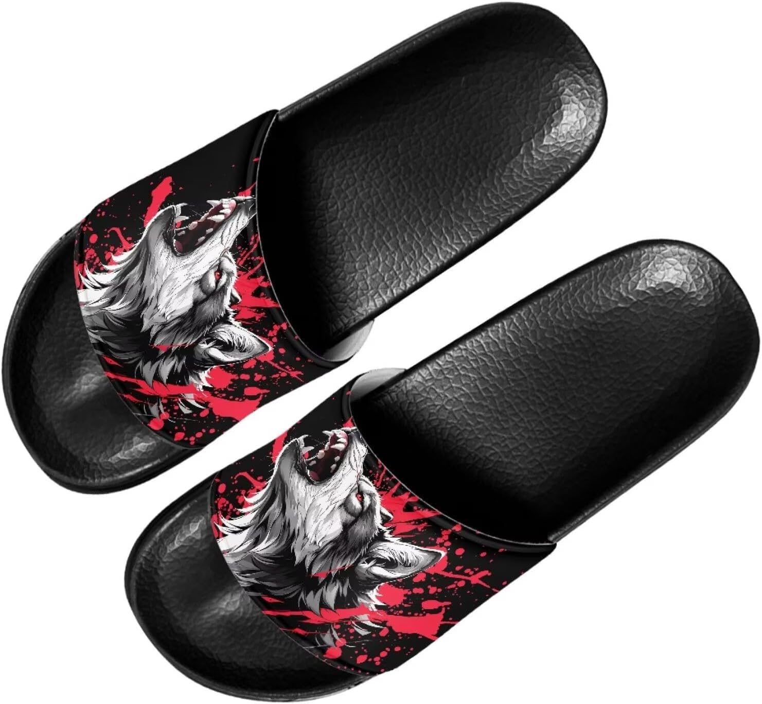 

Мужские повседневные сандалии Quxjehoe, шлепанцы для душа, нескользящие, для улицы и дома, размер 5-14, Wolf