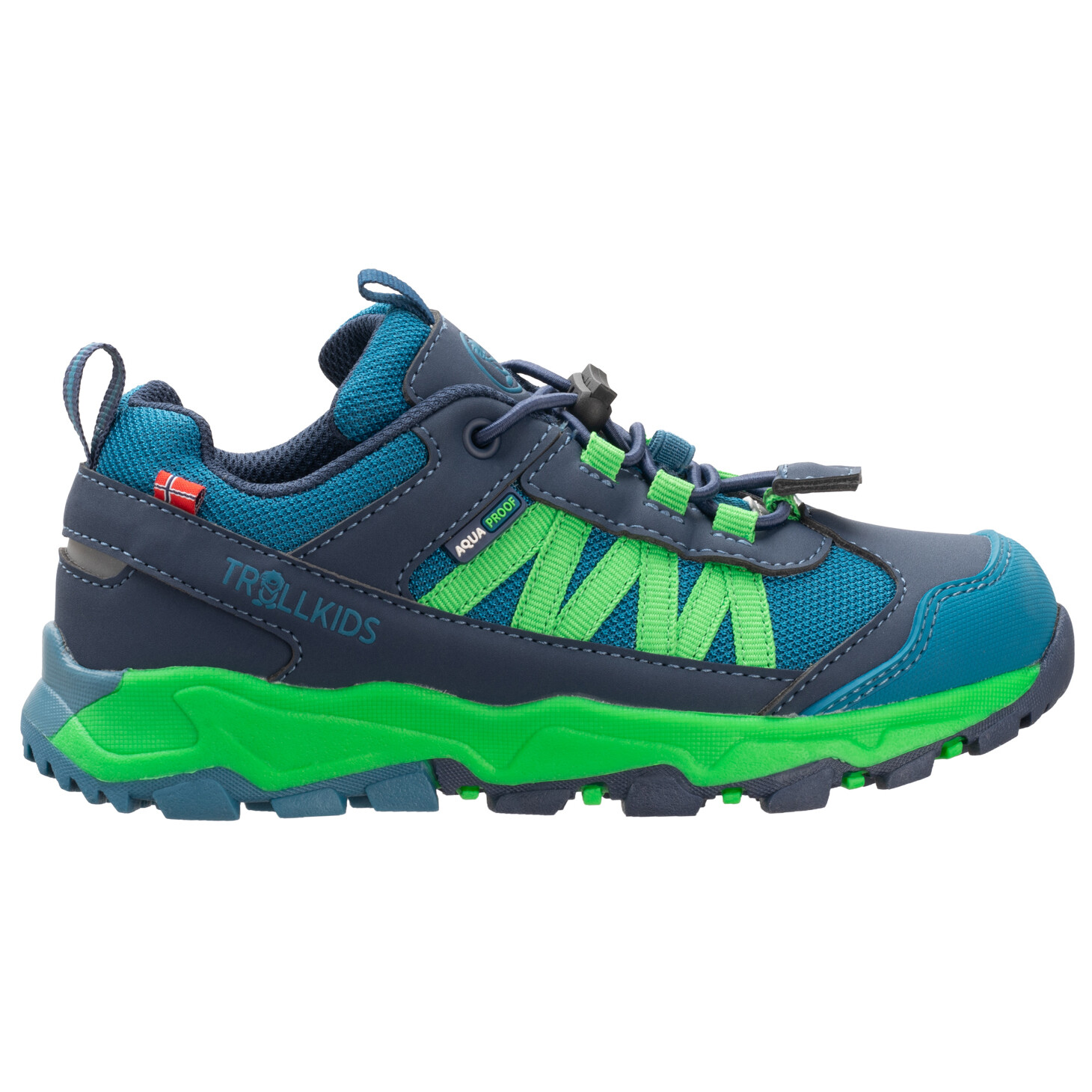 

Мультиспортивная обувь Trollkids Tronfjell Hiker Low, цвет Mystic Blue/Fresh Green