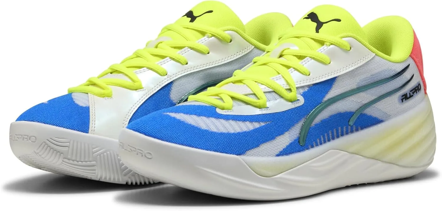 Спортивные кроссовки PUMA Unisex All-pro Nitro Team, белый/желтый/розовый