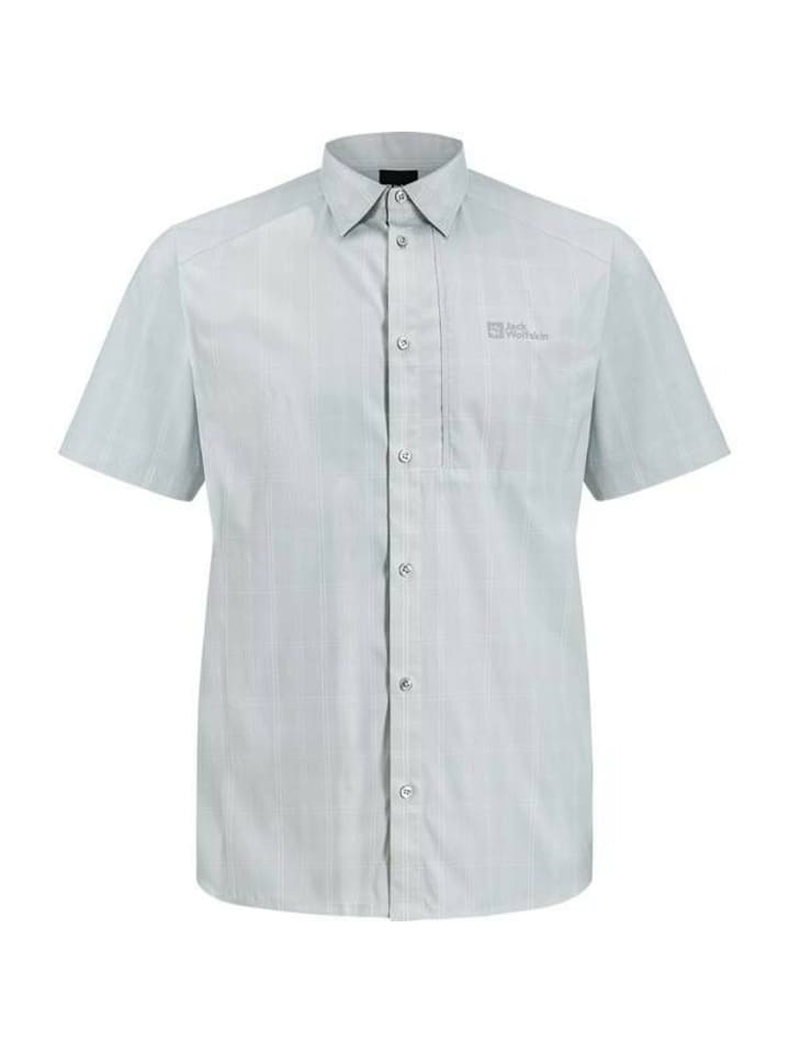 

Jack Wolfskin Мужская повседневная рубашка с коротким рукавом серого цвета