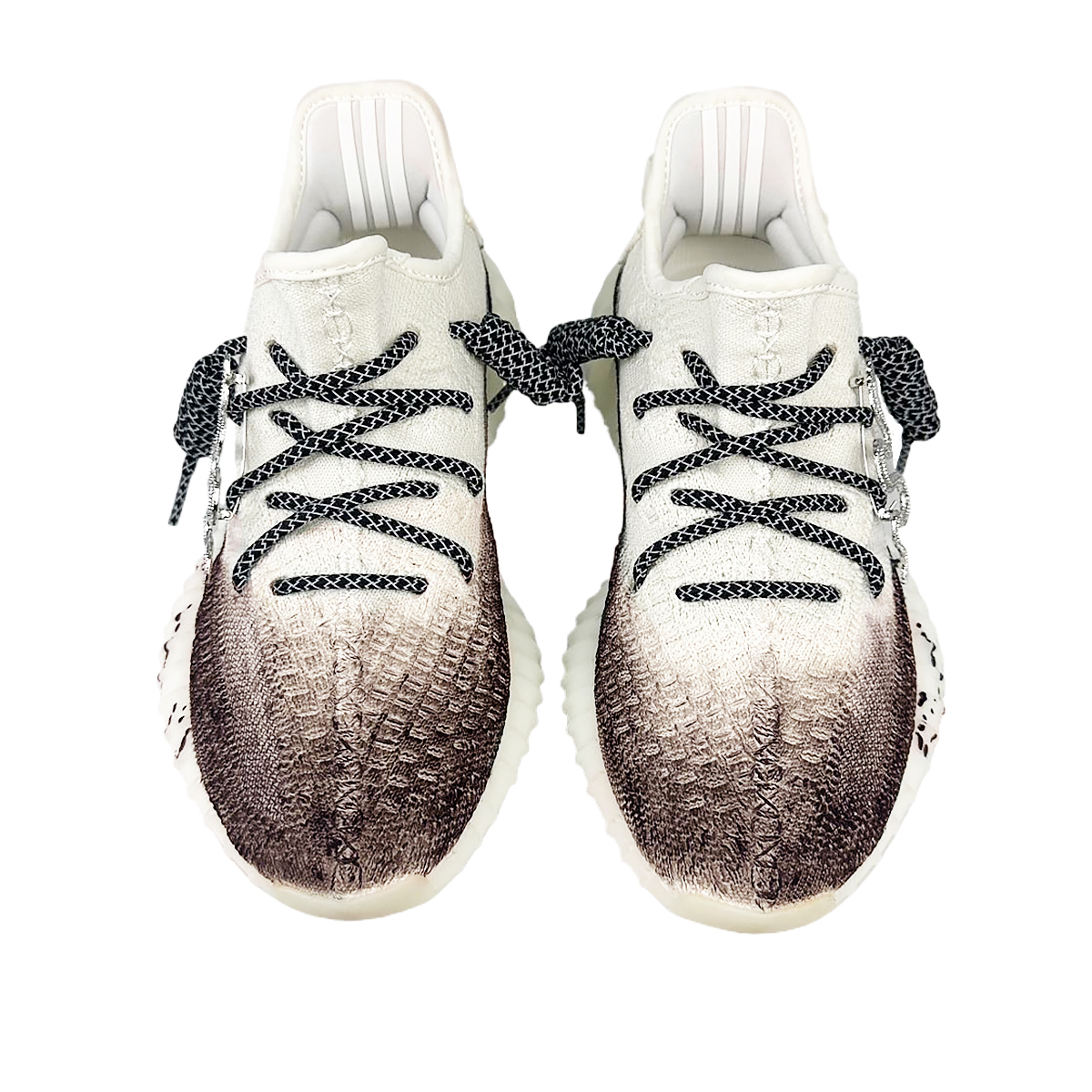 Yeezy Boost 350 V2 Абразивоустойчивые низкие повседневные кроссовки Unisex Белый Коричневый Adidas Originals — фото 4