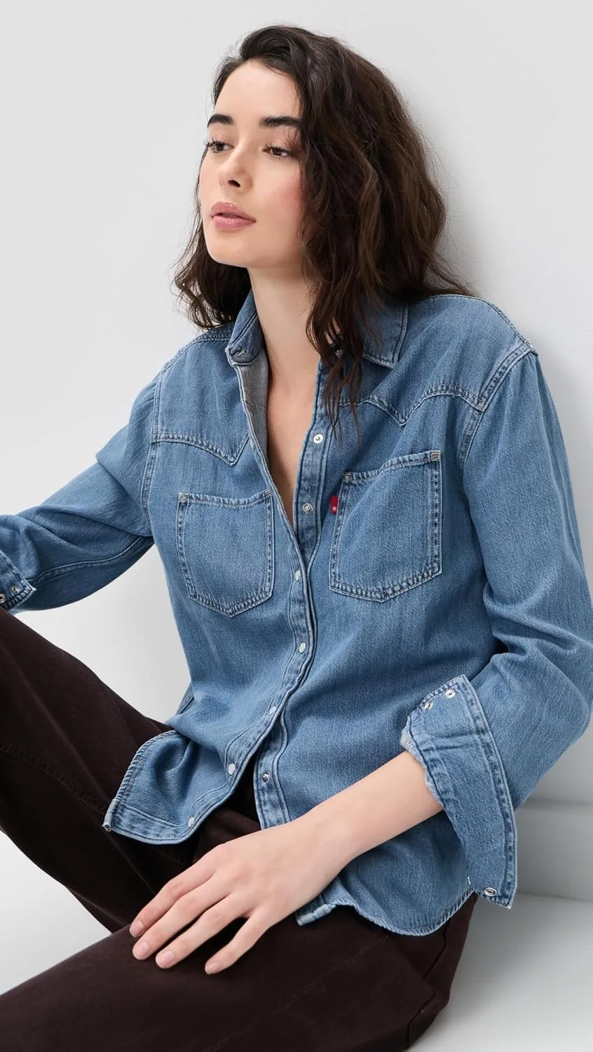 Женская рубашка Levi's Teodora в стиле вестерн, Going Steady 7 — фото 2