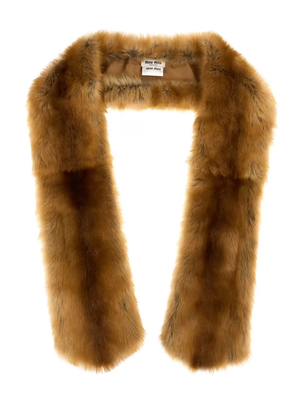 

Меховой шарф MIU MIU, коричневый