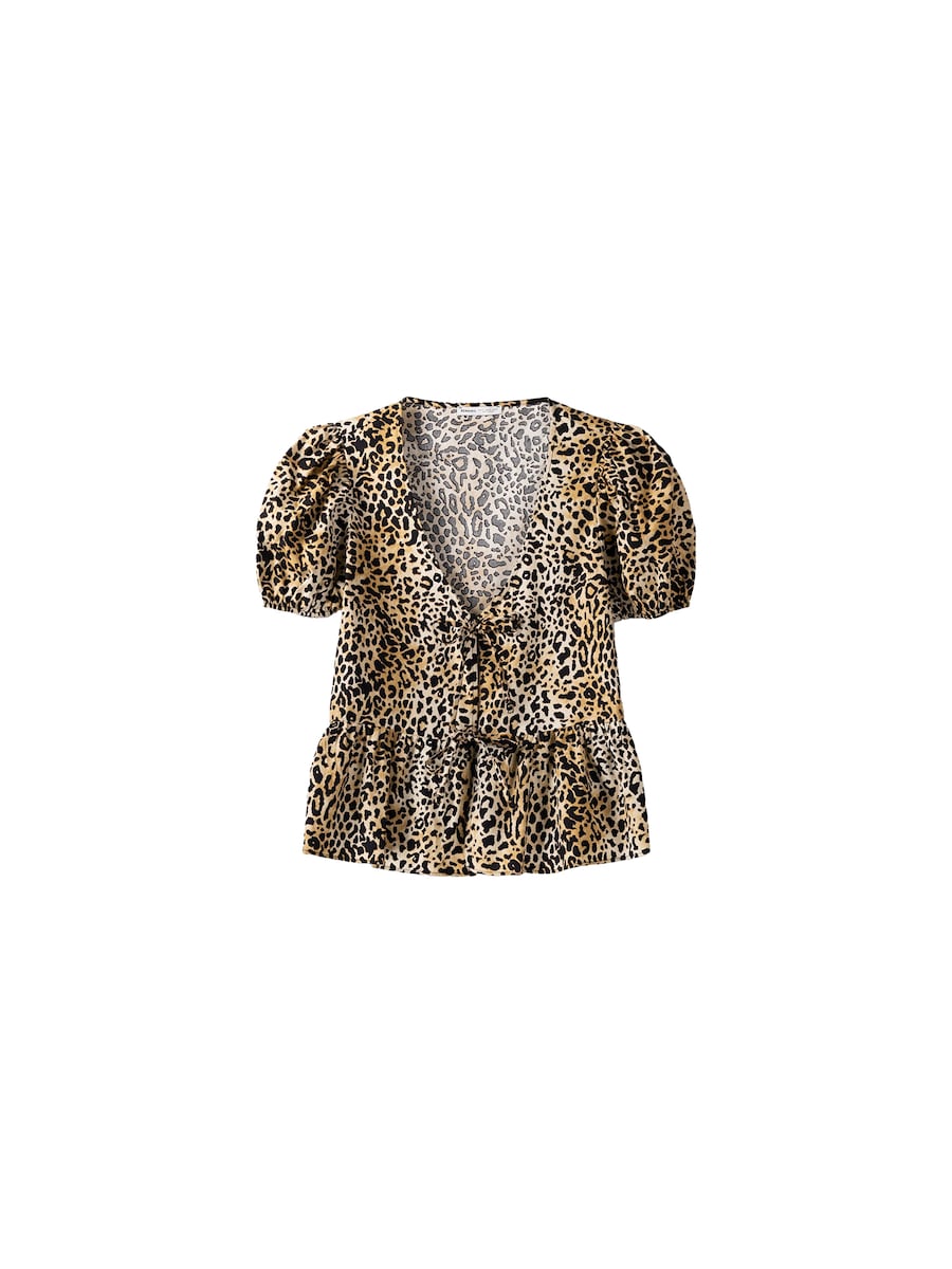 

Рубашка Bershka, бежевый/коричневый