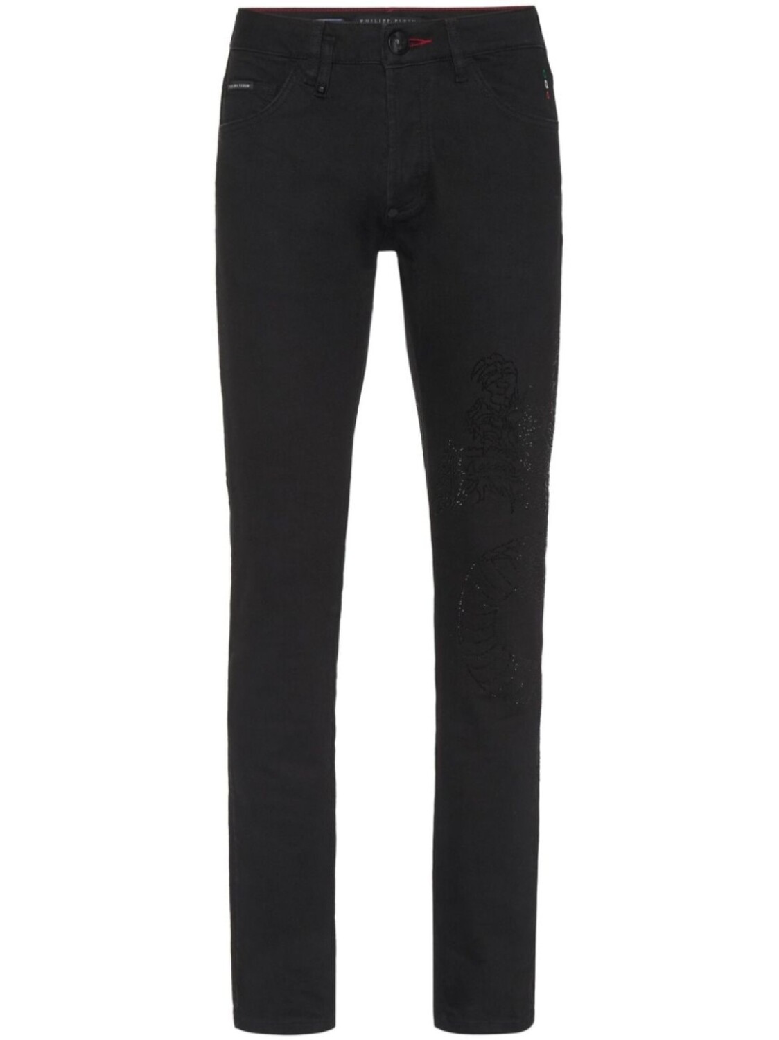 

Джинсы Philipp Plein с драконами, черный