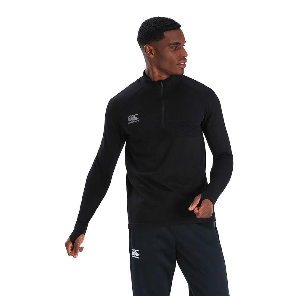 

Футболка Canterbury Seamless half zip long sleeve, черный