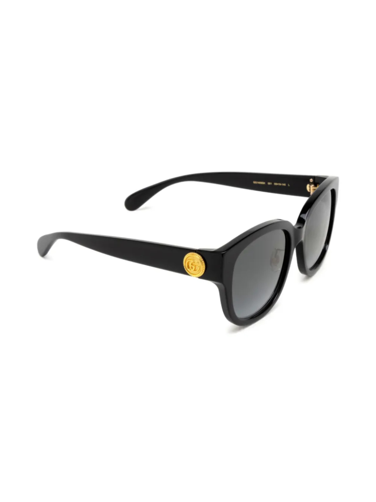Gucci Eyewear солнцезащитные очки в круглой оправе с логотипом, черный — фото 2
