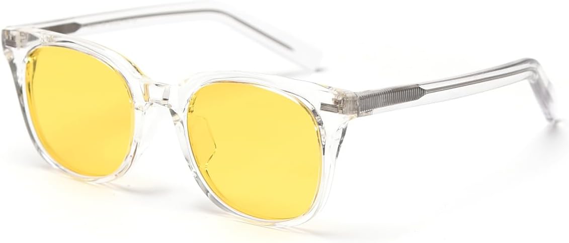 

Квадратные поляризованные солнцезащитные очки для мужчин, оправа Tr90, модные очки с ацетатными дужками, женские очки с защитой от УФ-излучения UV400 weiyuchen, Clear With Yellow