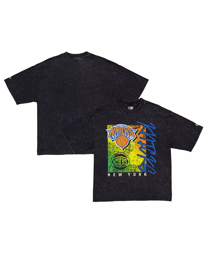 

Мужская черная футболка New York Knicks Sport Classics с эффектом enzyme washed New Era