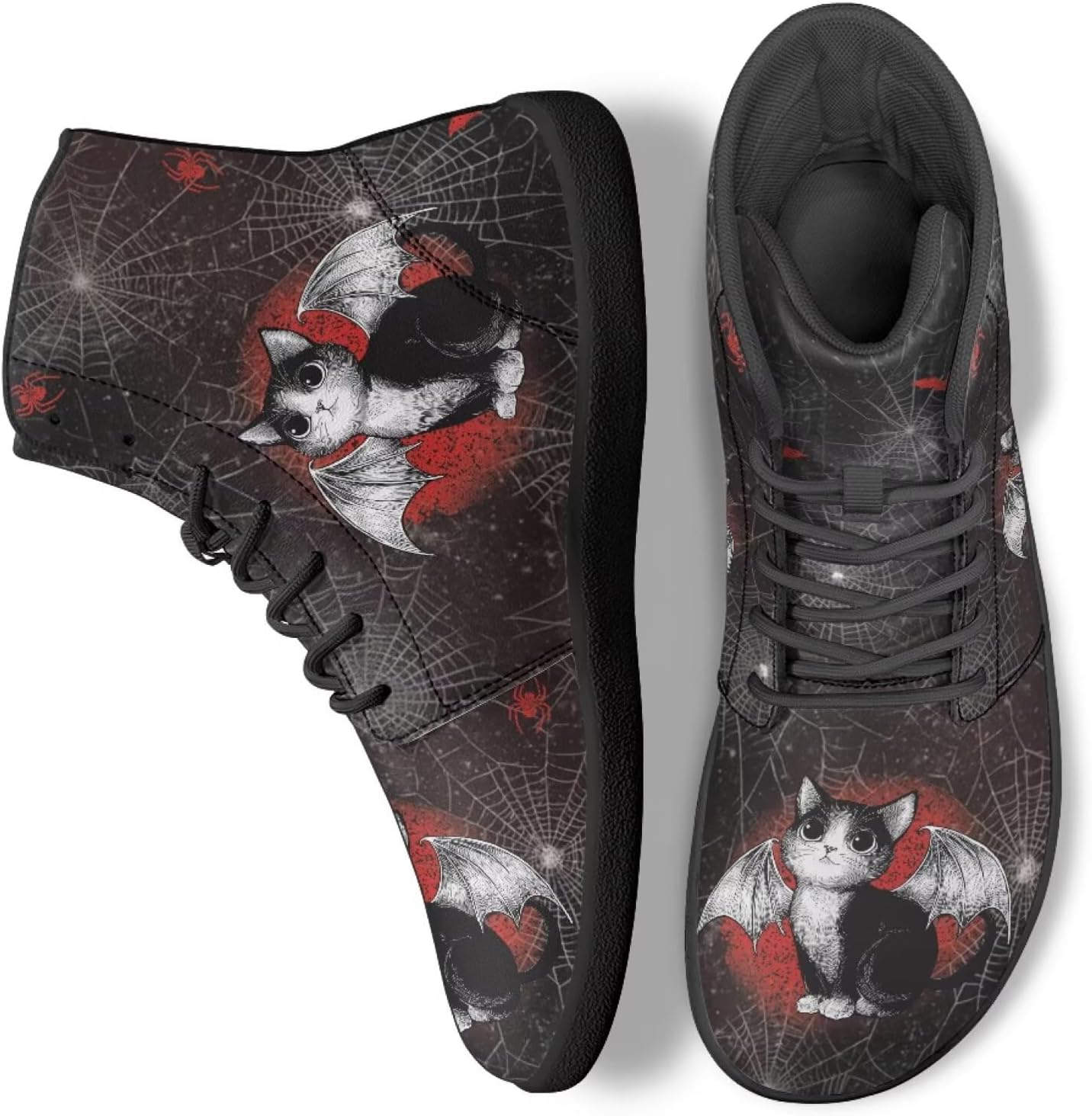 

Женские и мужские высокие кроссовки, модные спортивные кроссовки для ходьбы, бега и путешествий Ecaestolph, черный