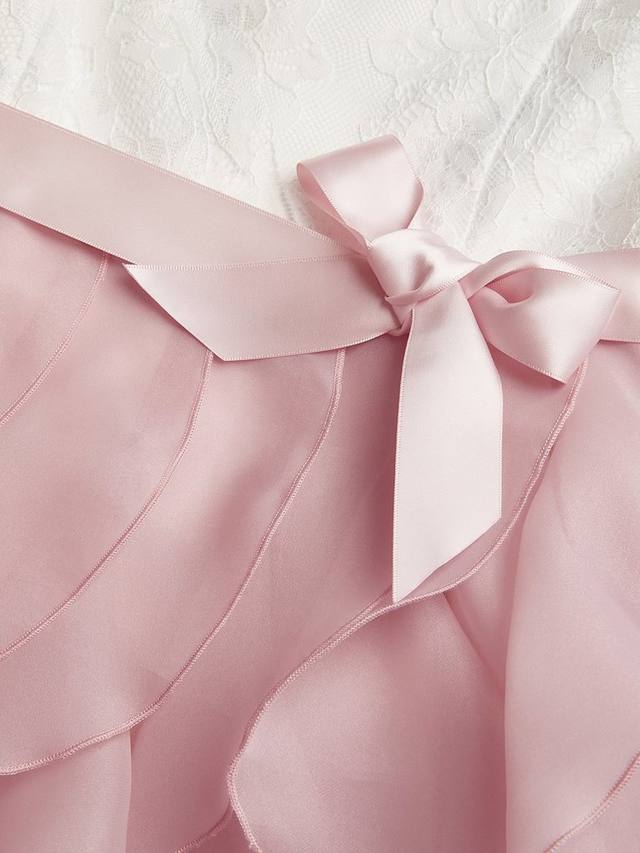 Детское платье для праздника с кружевным лифом и рюшами CanCan Monsoon, Pink — фото 3