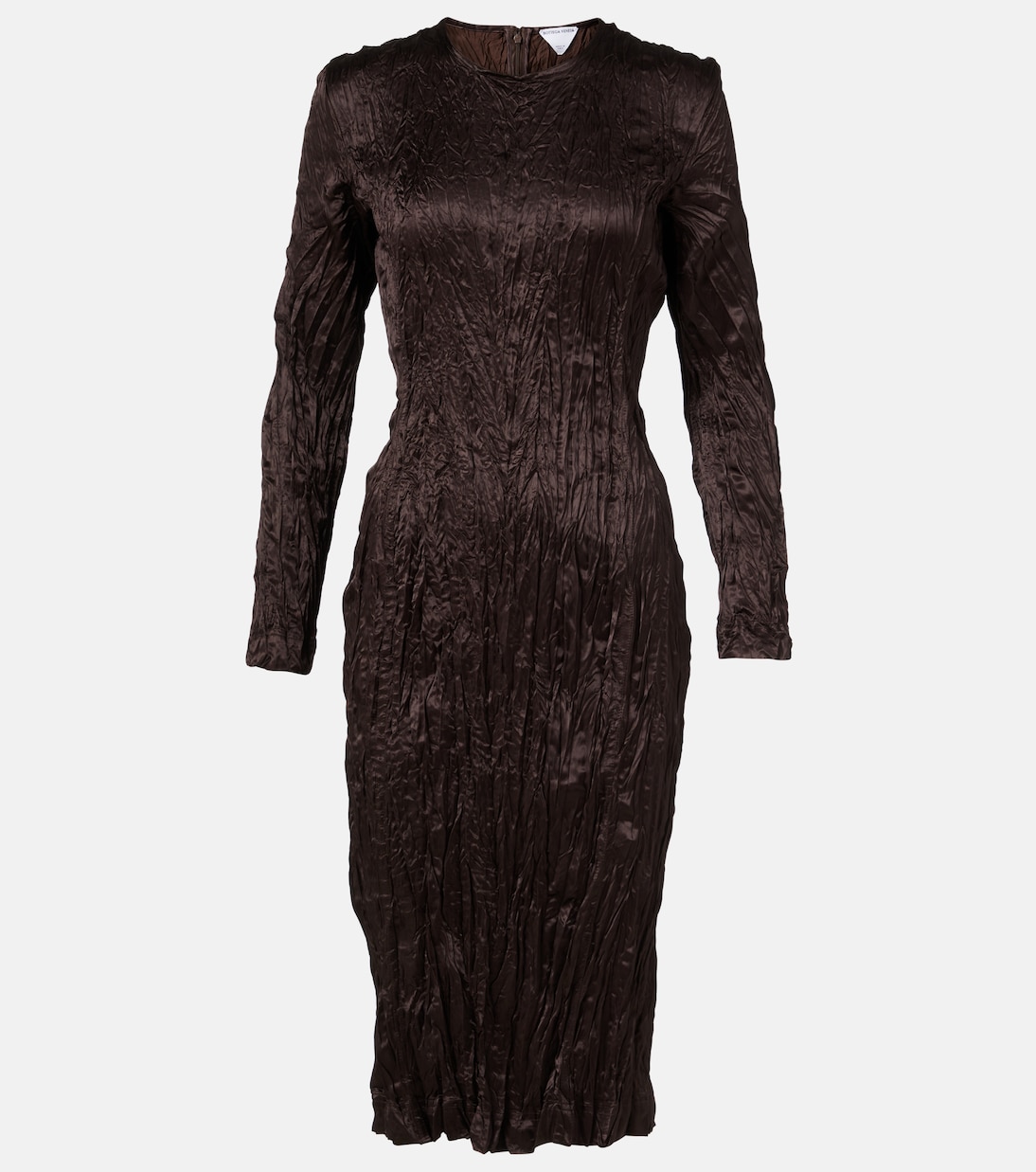 

Атласное платье миди Bottega Veneta, Ebony