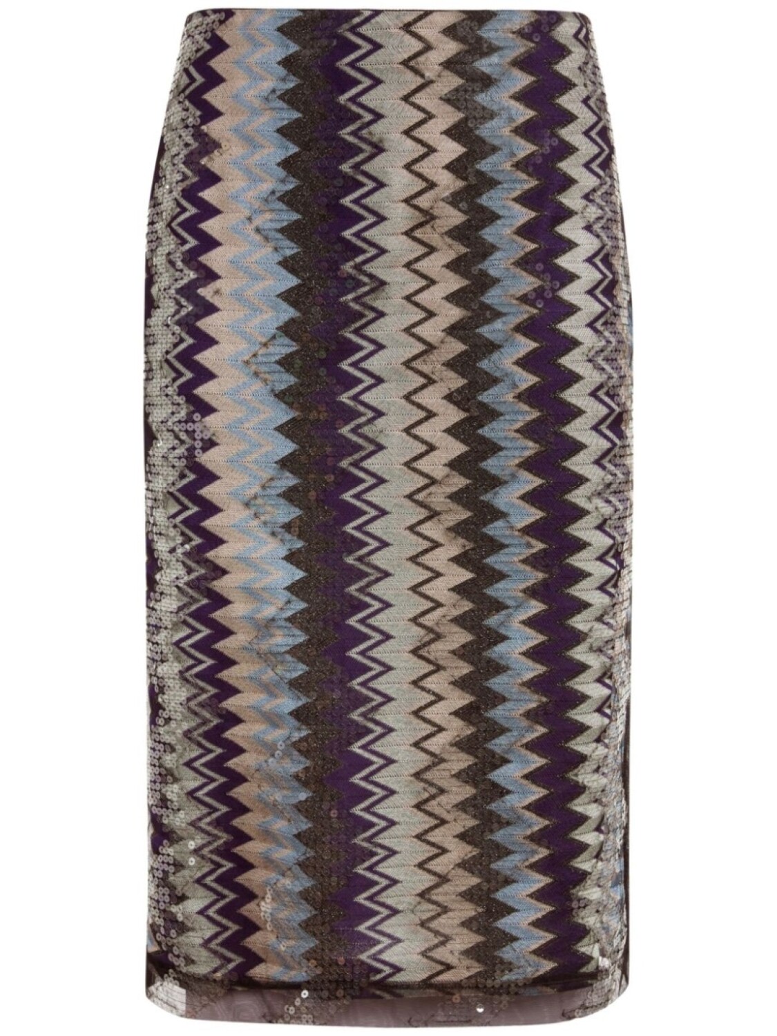 

Missoni юбка миди Zigzag с пайетками, нейтральный цвет