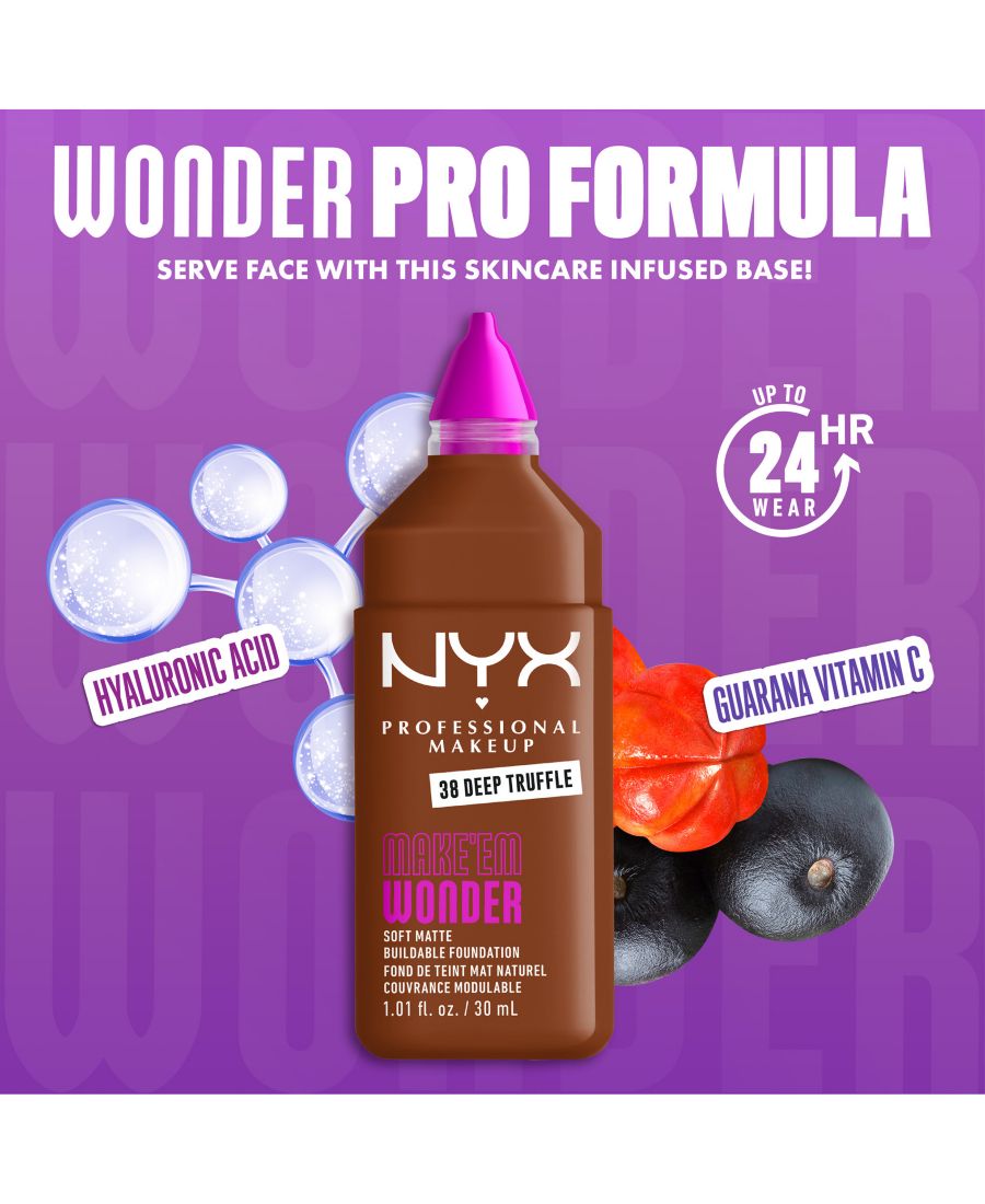 Тональный крем NYX Professional Makeup Make ’Em Wonder Soft Matte, Deep Truffle, 30 мл — фото 4