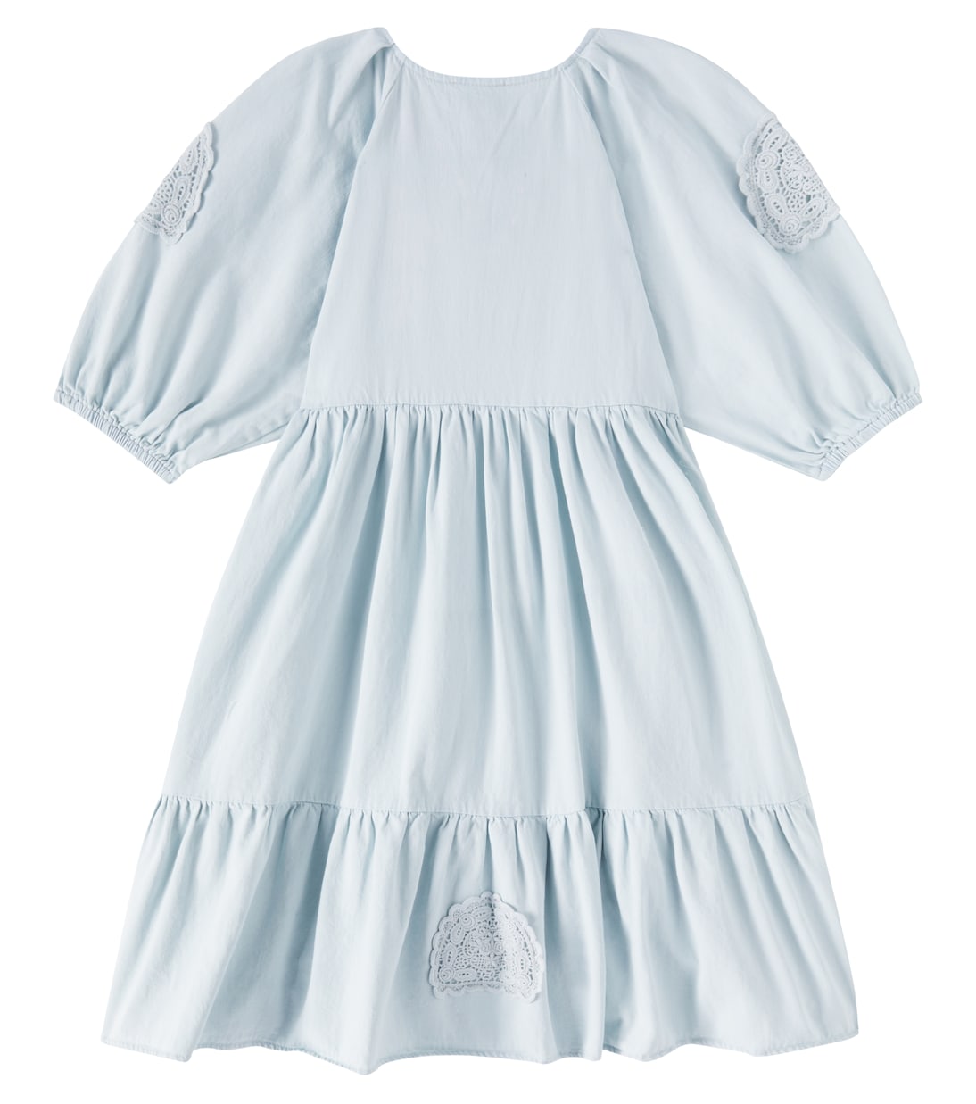 Хлопковое платье в технике крючком Chambray Petite Amalie  , Pale Wash Chambray — фото 4
