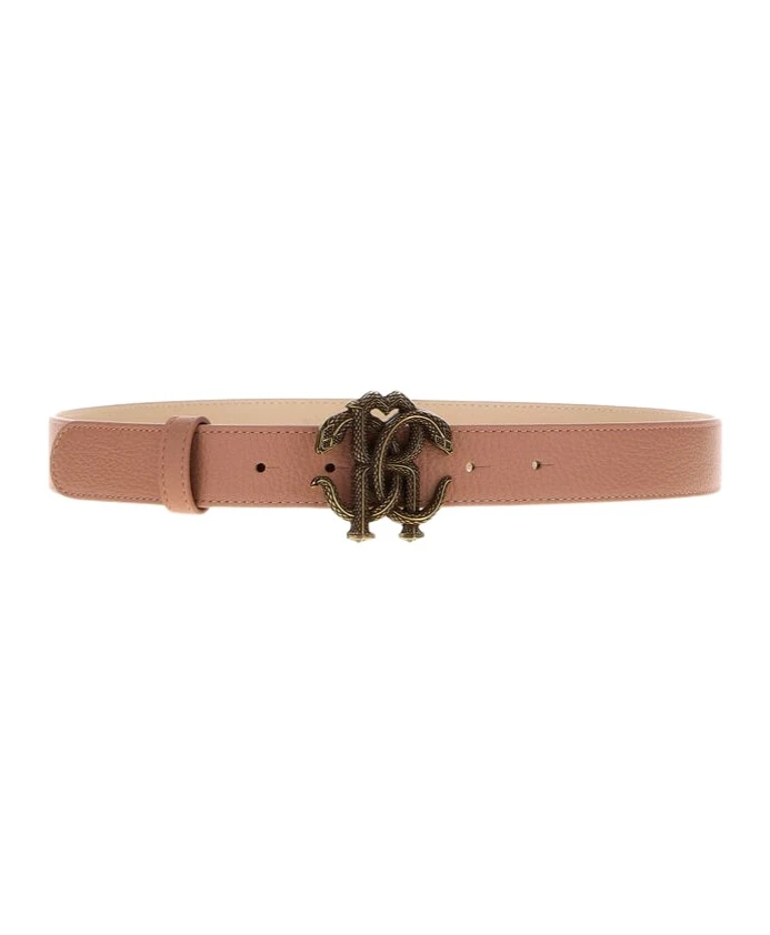 

Ремень с монограммой, светло-коричневый, женский, итальянский Roberto Cavalli, коричневый