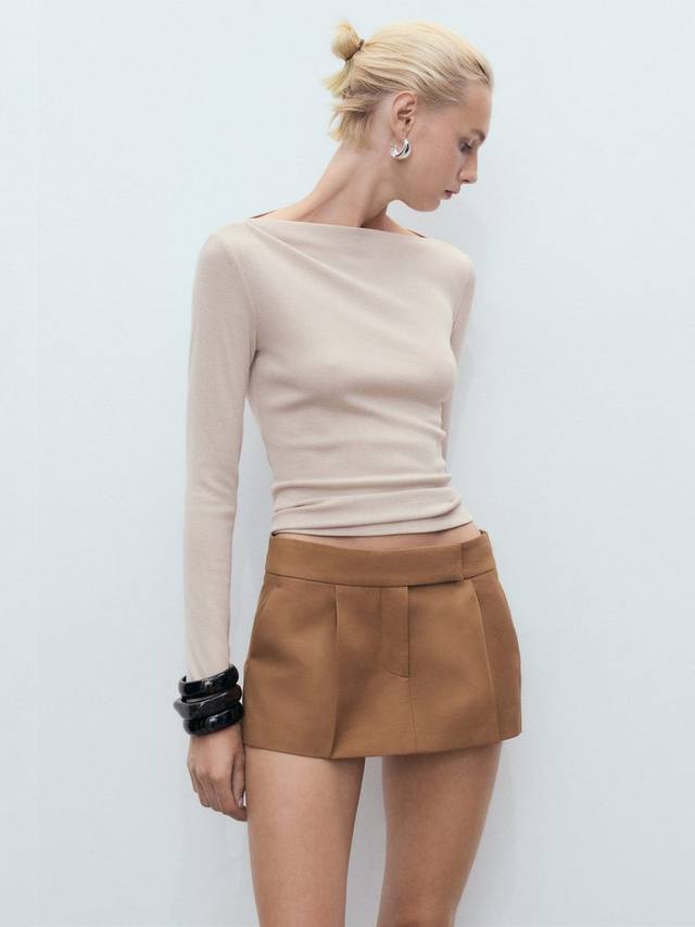 

Топ с длинными рукавами и V-образным вырезом Lilobar Mango, Pastel Brown